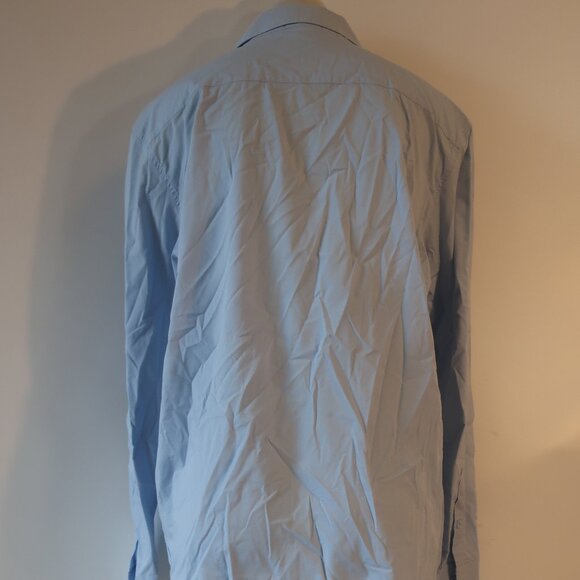 Mens Leonard Frisbie Blue Button Down Dress Shirt XL - Picture 5 of 7